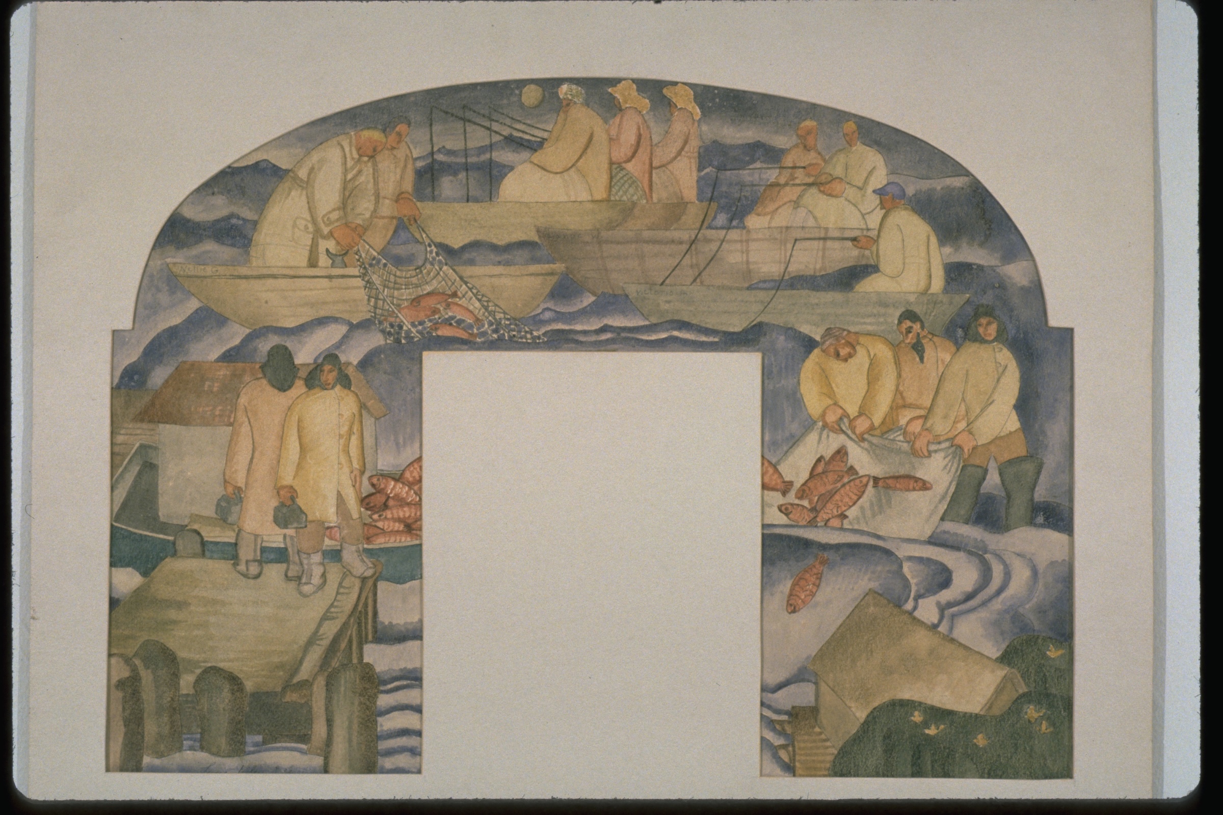 Fishing on the Columbia River by Lucia Wiley Sketch